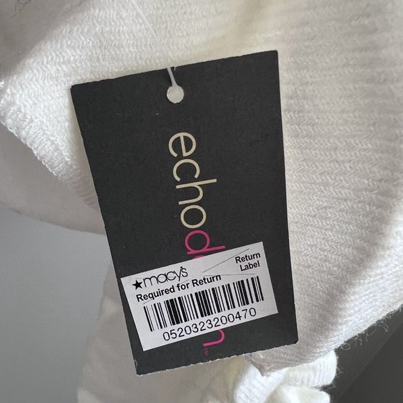 Echo Designer Ruffled Ivory Knit Scarf 66” NWT New - Picture 8 of 9